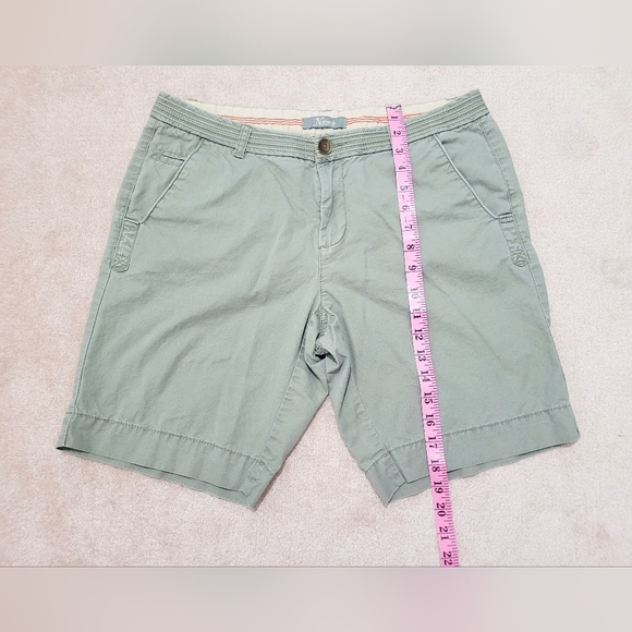 Natural Reflections Women's Size 8 Olive Green 100% Cotton Chino Shorts - Picture 6 of 10